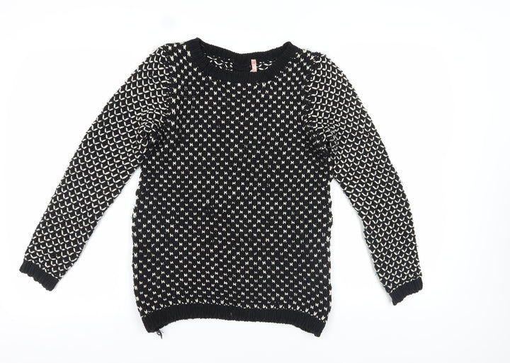 Sweewë Women's Black Chunky Pullover Jumper S/M