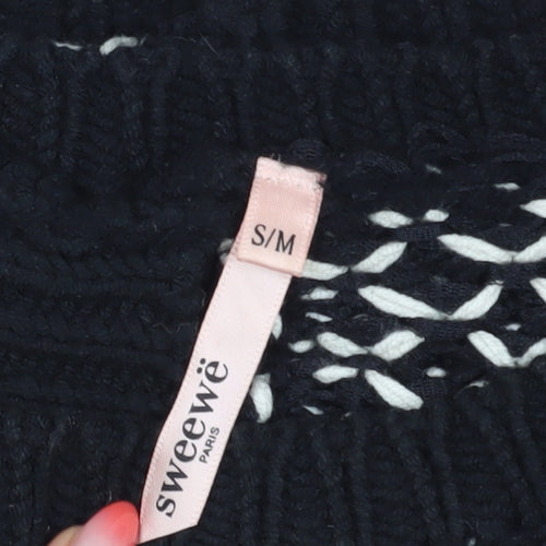 Sweewë Women's Black Chunky Pullover Jumper S/M