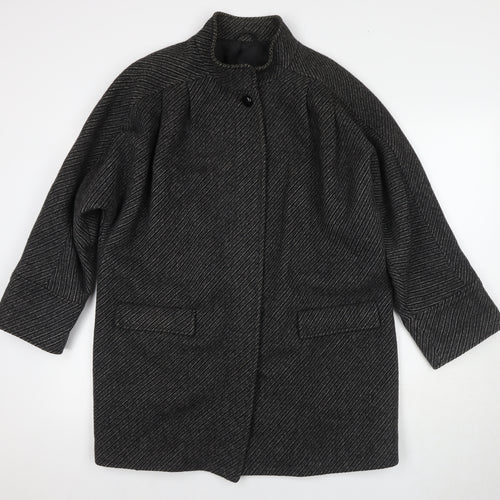 Marks and Spencer Women's Black Mid-Length Coat Size 12-14