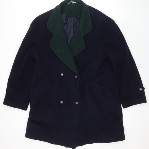 Nuage Women's Black Wool Cashmere Pea Coat Size 12