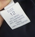 Nuage Women's Black Wool Cashmere Pea Coat Size 12