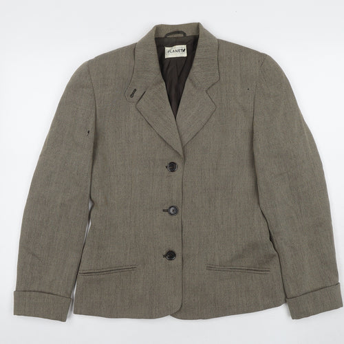 Planet Women's Grey Suit Jacket Size 10 Classic Style
