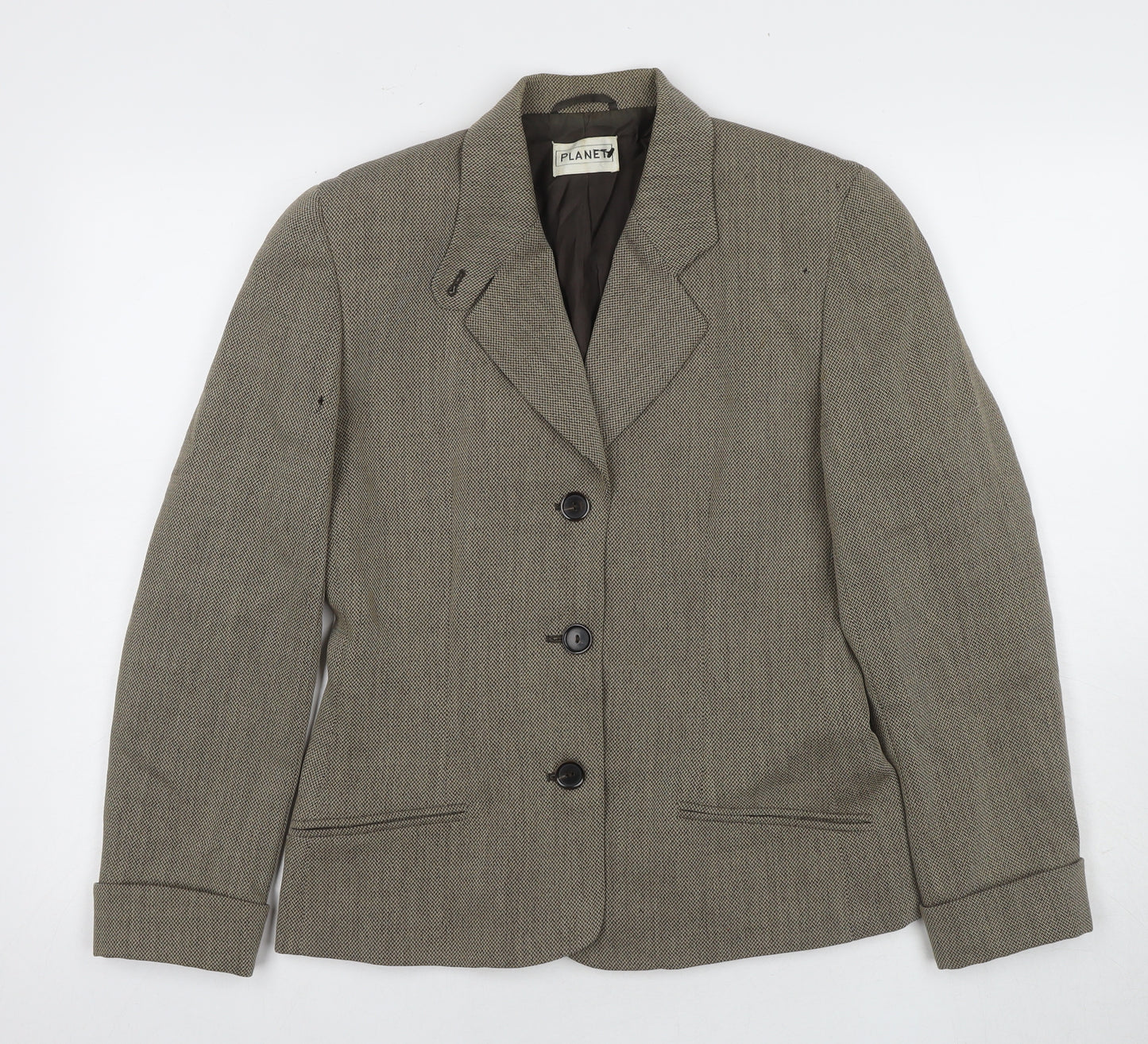 Planet Women's Grey Suit Jacket Size 10 Classic Style