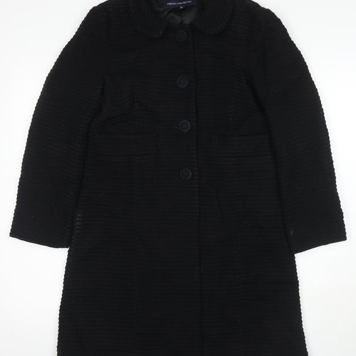 French Connection Women's Black Overcoat Size 10