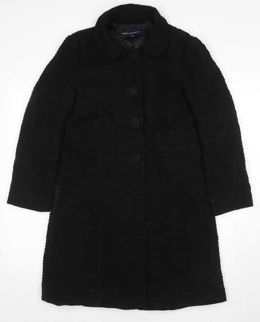 French Connection Women's Black Overcoat Size 10