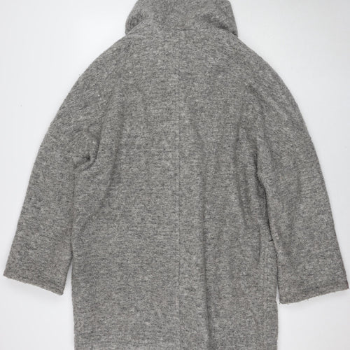 LS Women's Grey Wool Blend Coat - Size L
