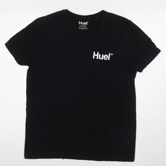 Huel Men's Black Crew Neck Short Sleeve T-Shirt L