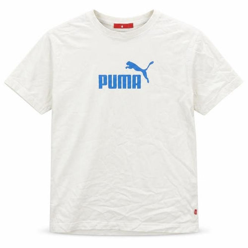 Puma Boys White Graphic Print T-Shirt XS Regular Fit