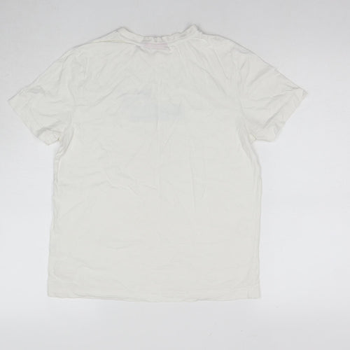 Puma Boys White Graphic Print T-Shirt XS Regular Fit