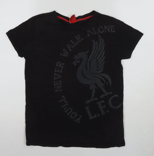 Liverpool Boys Black T-Shirt 11-12 Years Sports Casual