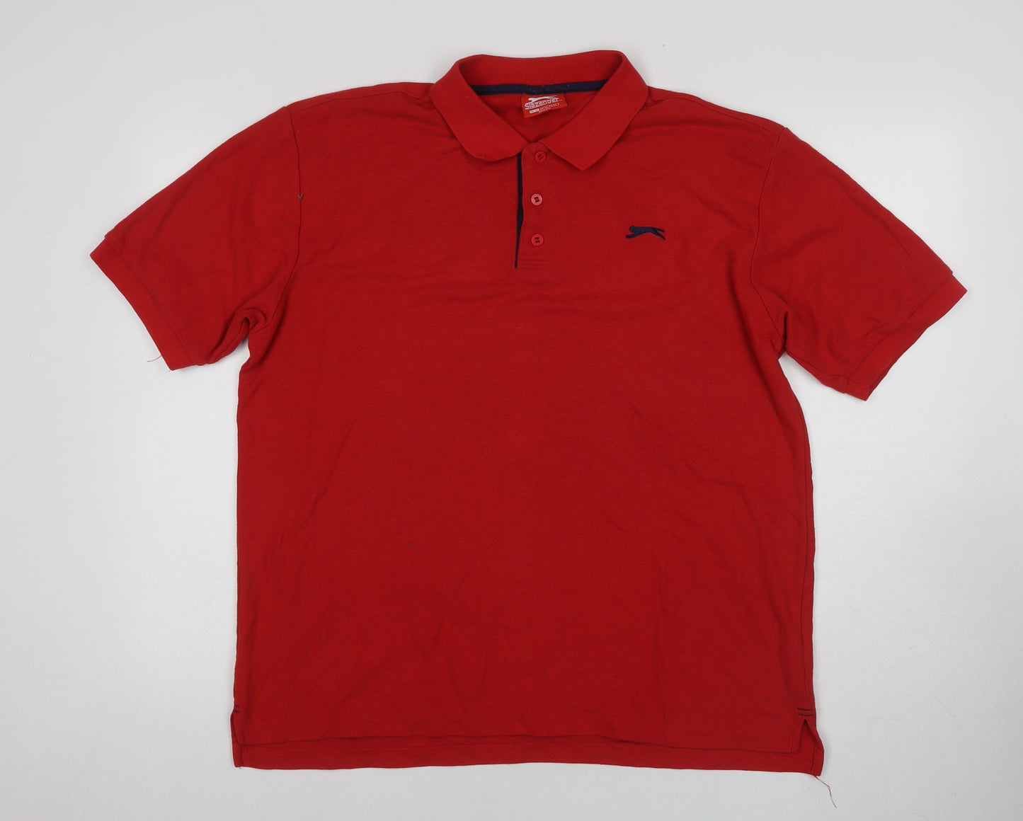 Slazenger Men's Red XL Polo Shirt, Cotton, Casual