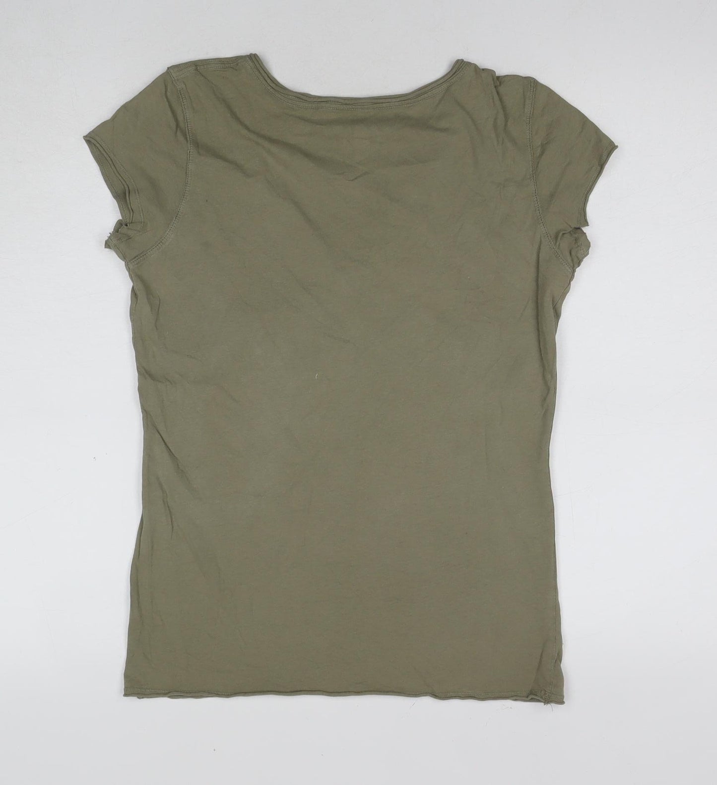 GAP Women's Green V-Neck T-Shirt, Size M, Casual