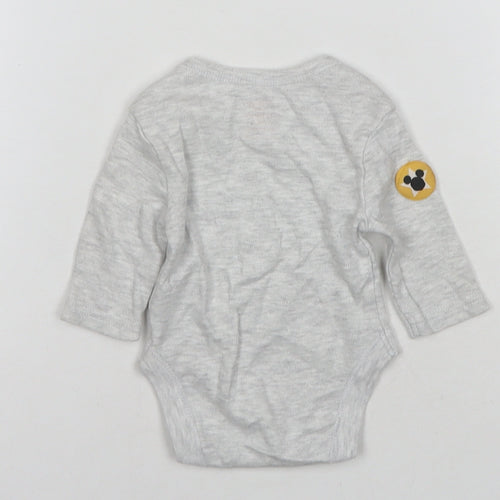 Disney at Primark Unisex Grey Newborn Babygrow Long Sleeve