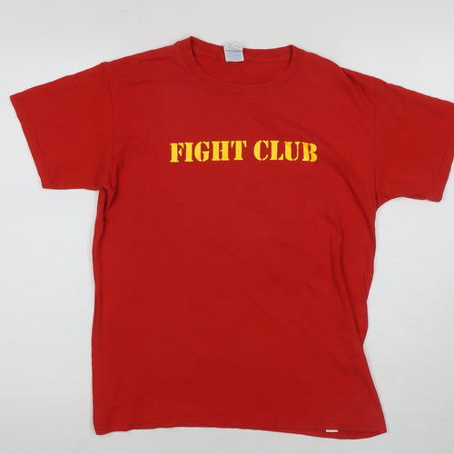 Gildan Boys Red Karate T-Shirt - Size L, Heavyweight Cotton