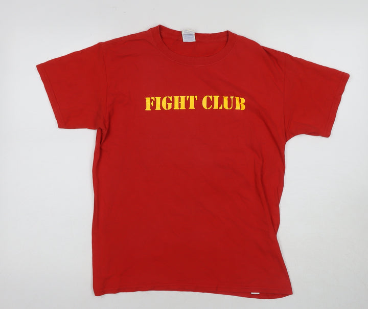 Gildan Boys Red Karate T-Shirt - Size L, Heavyweight Cotton
