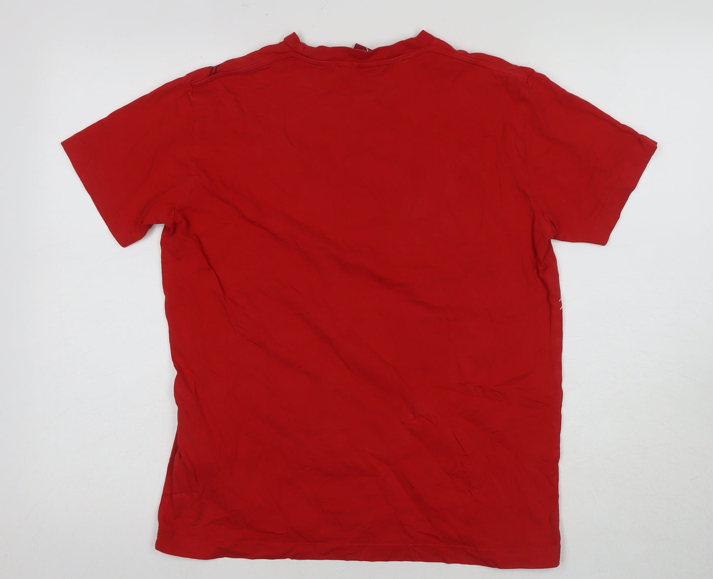 Quiksilver Red Graphic Print Polo Shirt for Men - Small