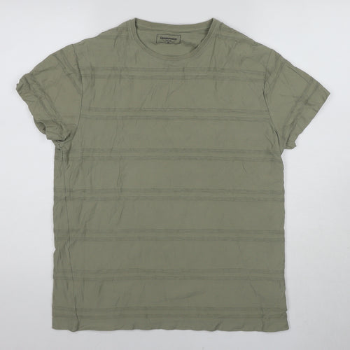 Dressmann Men's Green Crew Neck T-Shirt M