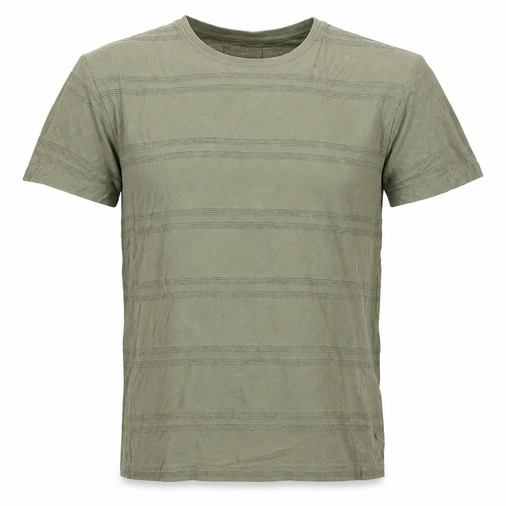 Dressmann Men's Green Crew Neck T-Shirt M