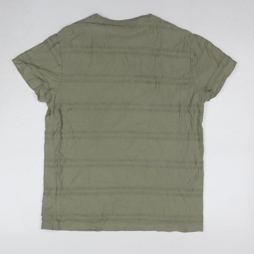 Dressmann Men's Green Crew Neck T-Shirt M