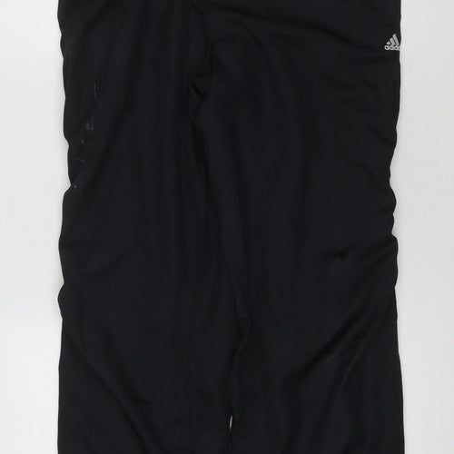 Adidas Men's Black Track Pants Size M with Side Stripe