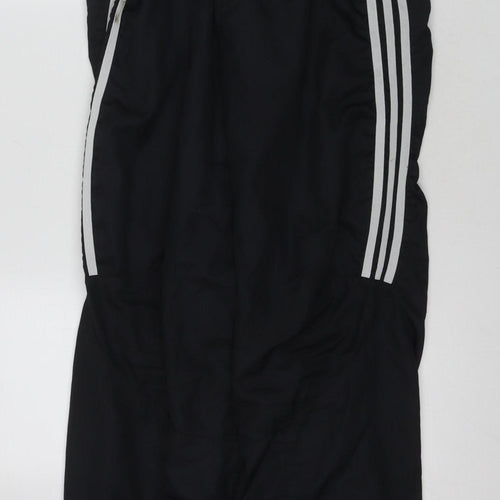 Adidas Men's Black Track Pants Size M with Side Stripe