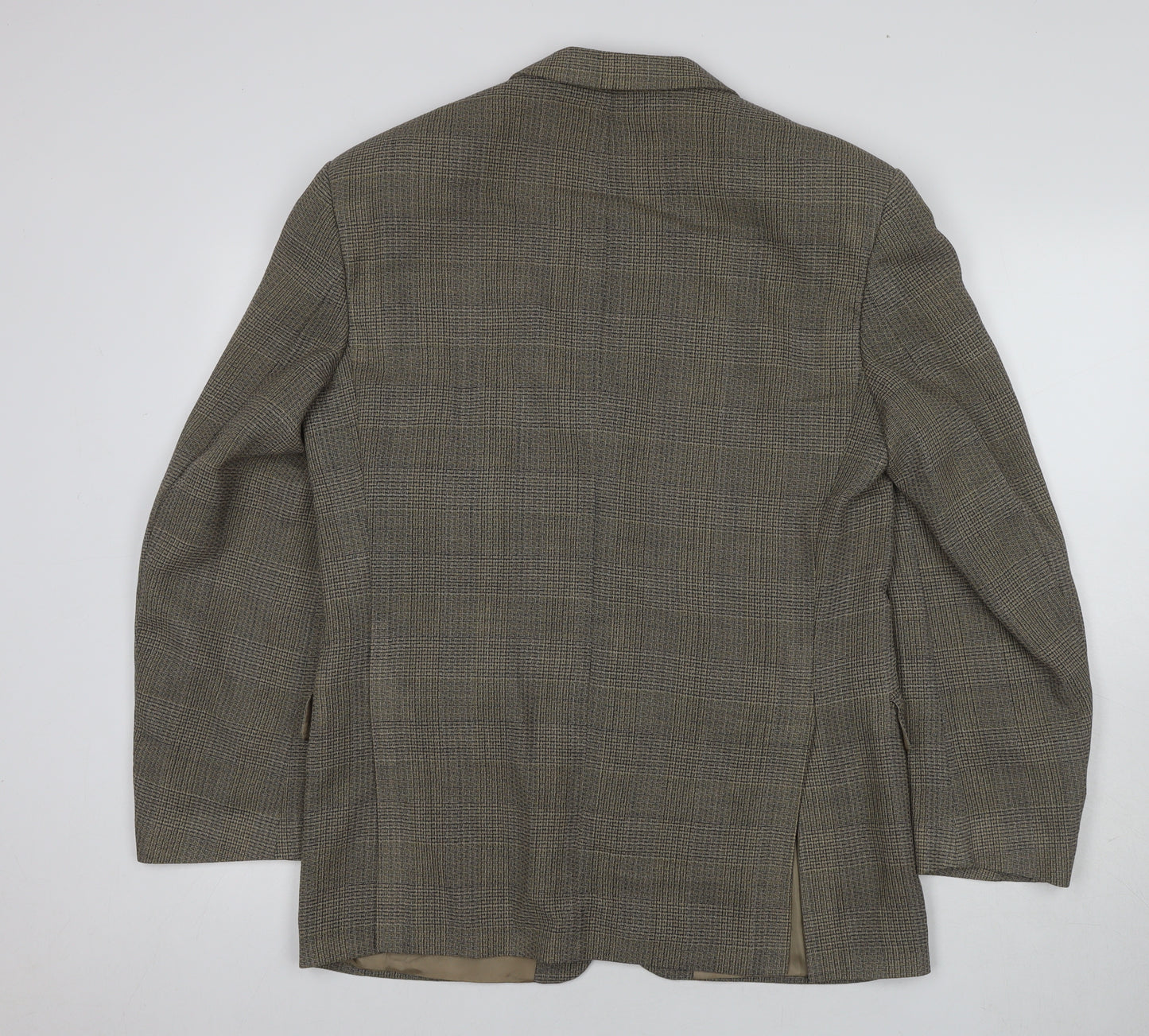 Cadenza Men's Brown Check Blazer, Size 48, Classic Style
