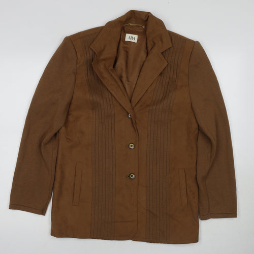 ARA Women's Wool Blazer, Brown, Size 12, Classic Style