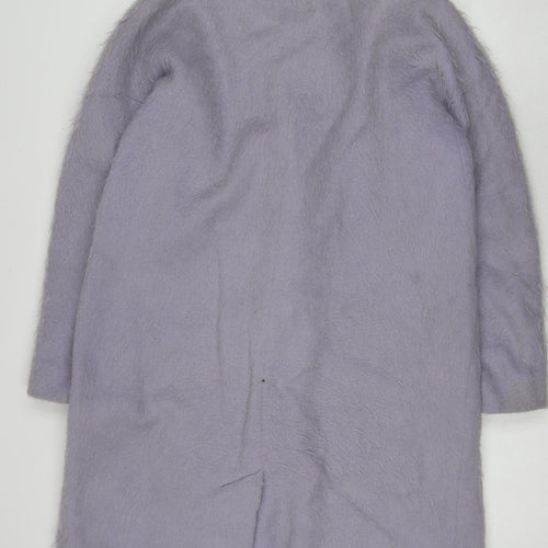 Whistles Women's Purple Long Wool Overcoat, Size M