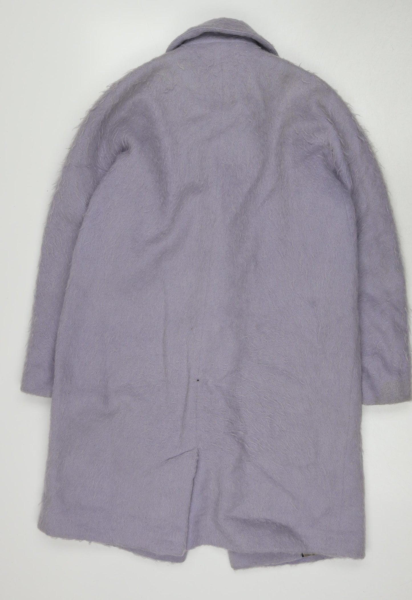 Whistles Women's Purple Long Wool Overcoat, Size M