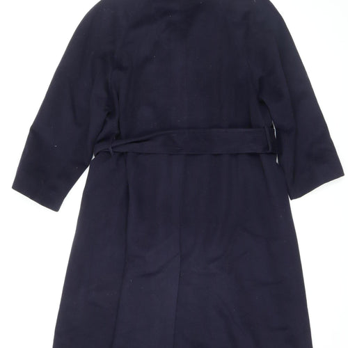 Jaeger Women's Black Wool Cashmere Trench Coat Size 10