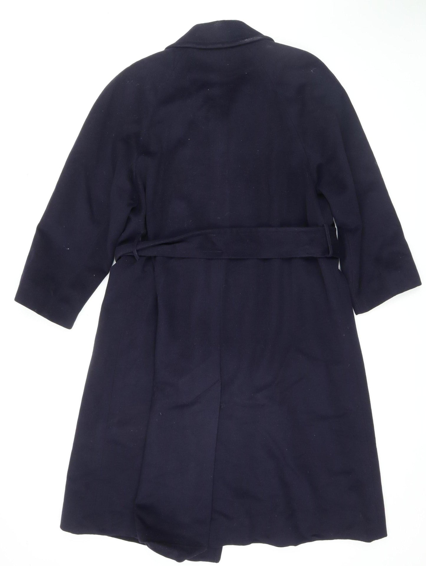 Jaeger Women's Black Wool Cashmere Trench Coat Size 10