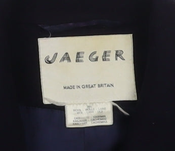 Jaeger Women's Black Wool Cashmere Trench Coat Size 10