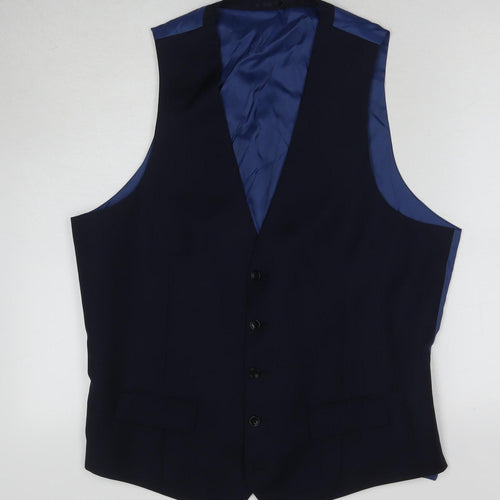 Samuel Slater Men's Black Waistcoat Size 44 Wool Blend