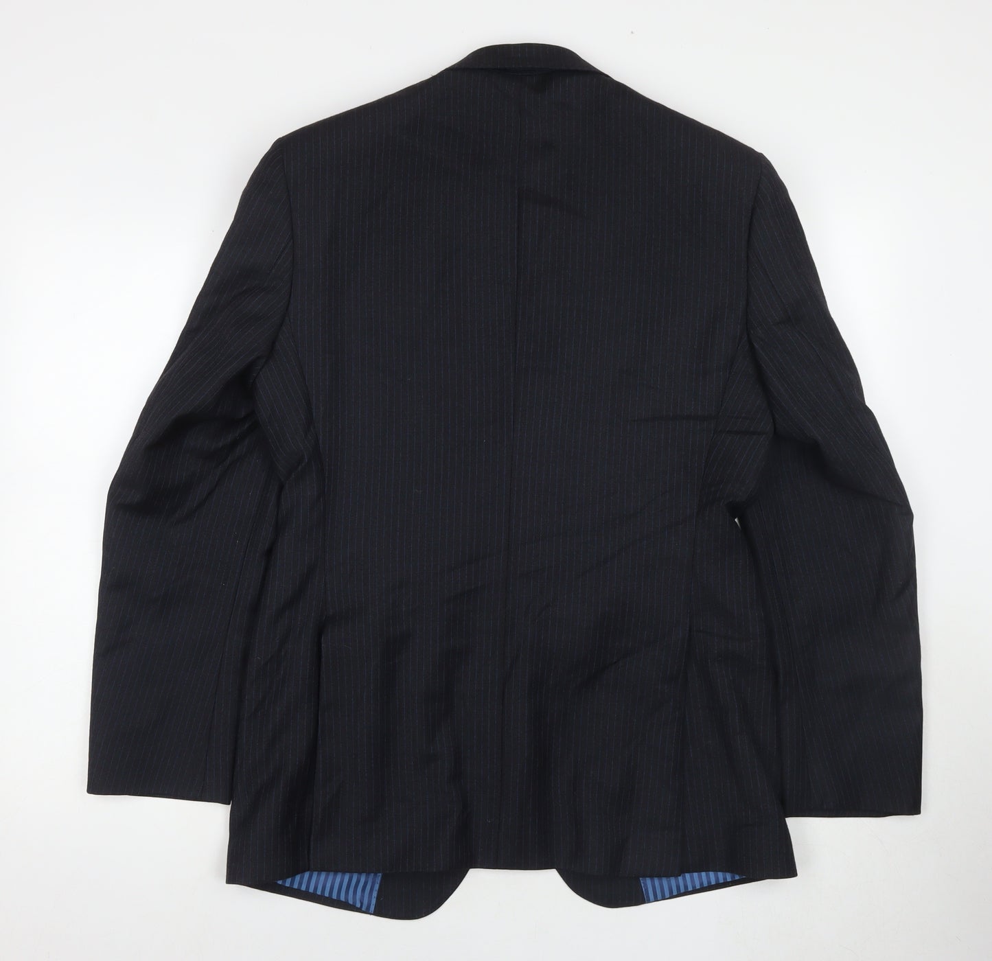 Marks and Spencer Men's Black Pinstripe Blazer, Size 38R