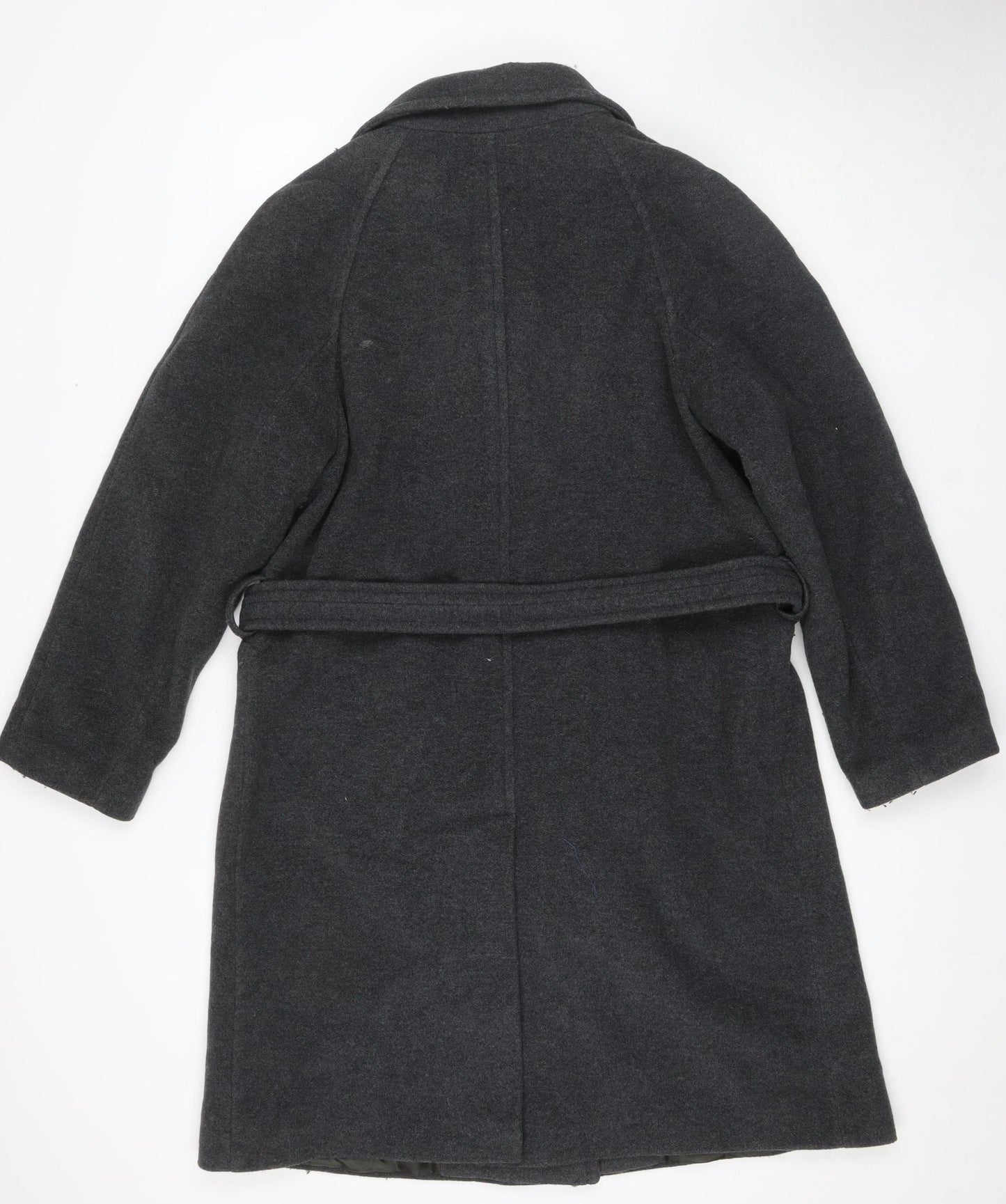 Anne Weyburn Women's Black Belted Overcoat UK 12