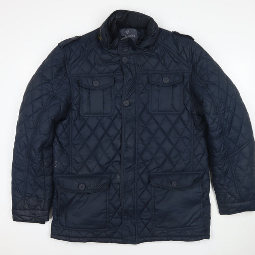 Vedoneire Men's Blue Quilted Jacket XL Mid-Length