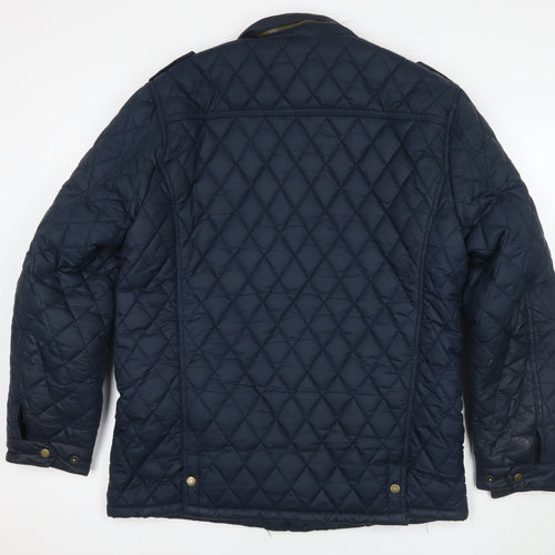 Vedoneire Men's Blue Quilted Jacket XL Mid-Length