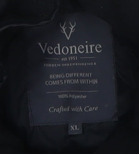 Vedoneire Men's Blue Quilted Jacket XL Mid-Length