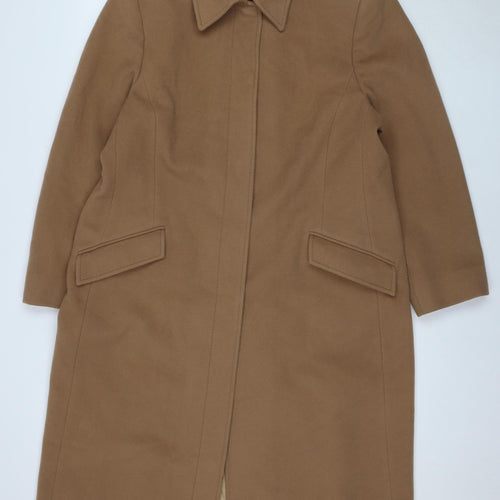 Marks and Spencer Women's Wool Blend Brown Overcoat Size 18