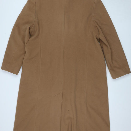 Marks and Spencer Women's Wool Blend Brown Overcoat Size 18