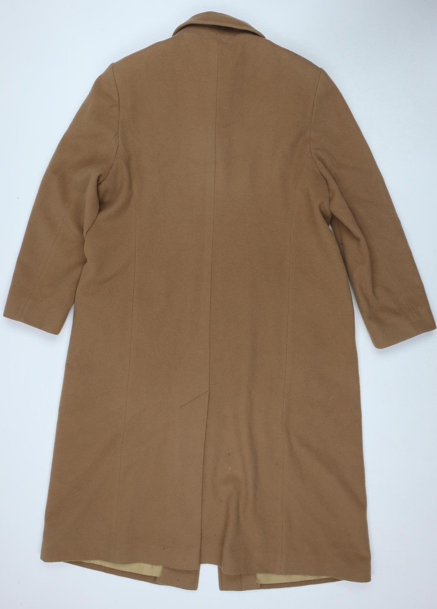 Marks and Spencer Women's Wool Blend Brown Overcoat Size 18