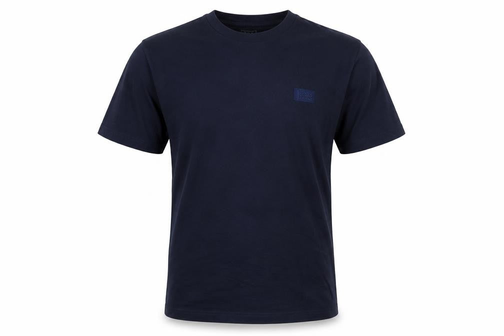 Front view of Lee Men's Navy Crew Neck T-Shirt - Large