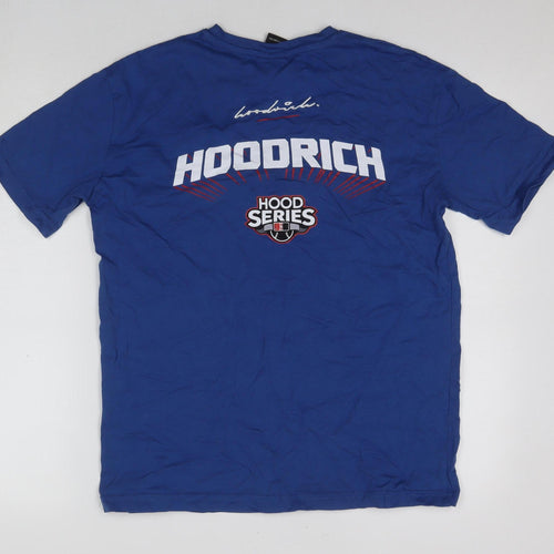 Hoodrich Men's Blue Graphic Logo T-Shirt, Size S, Cotton