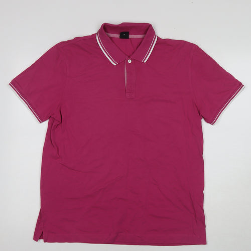 Hugo Boss Men's Pink Polo Shirt XL - Cotton Regular Fit