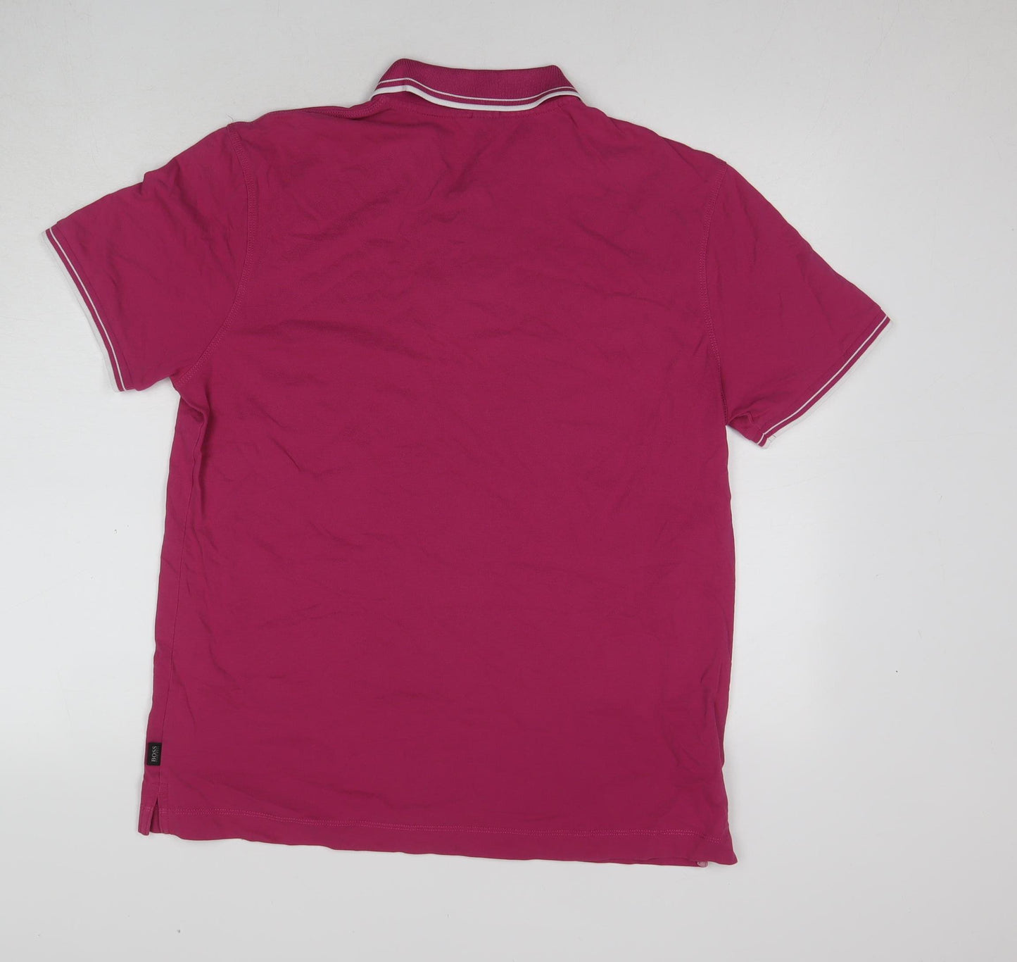 Hugo Boss Men's Pink Polo Shirt XL - Cotton Regular Fit