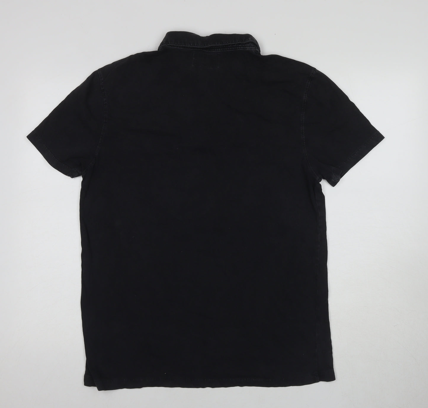 Criminal Men's Black L Polo Shirt Casual Short Sleeve