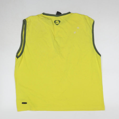 Nike Men's XL Yellow Sleeveless Sports T-Shirt