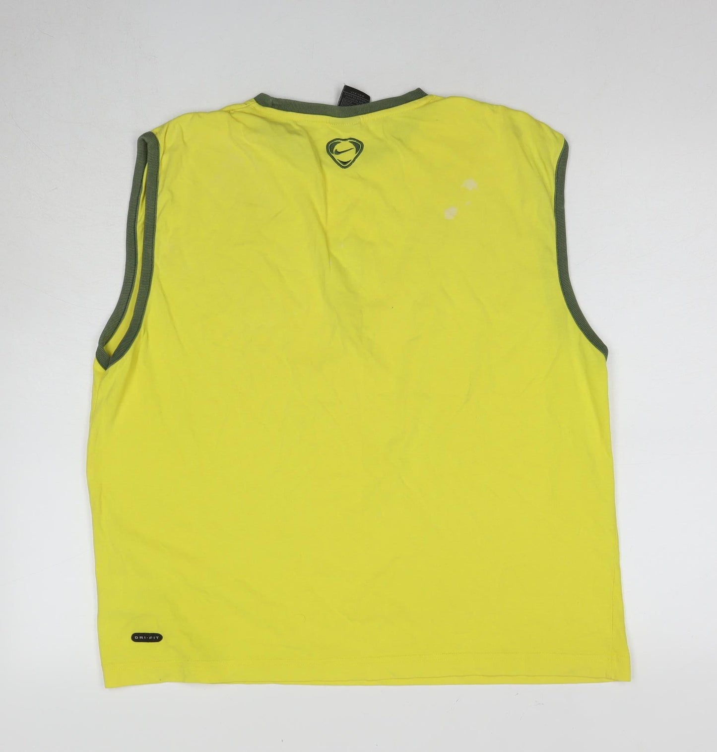 Nike Men's XL Yellow Sleeveless Sports T-Shirt