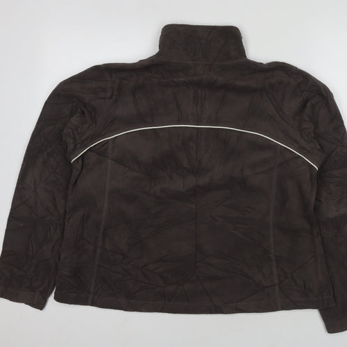 Active Unisex Brown Fleece Henley Sweatshirt Size 20-22