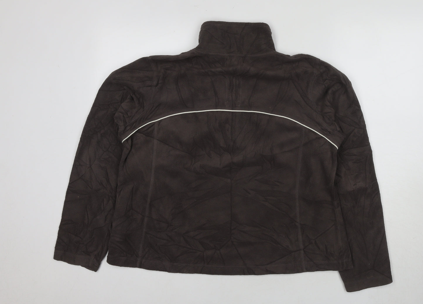 Active Unisex Brown Fleece Henley Sweatshirt Size 20-22